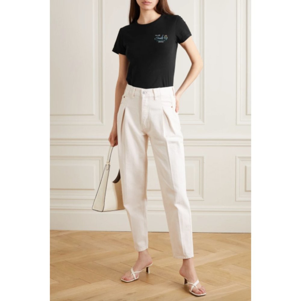NWT RE/DONE vintage white 40s Zoot straight jeans